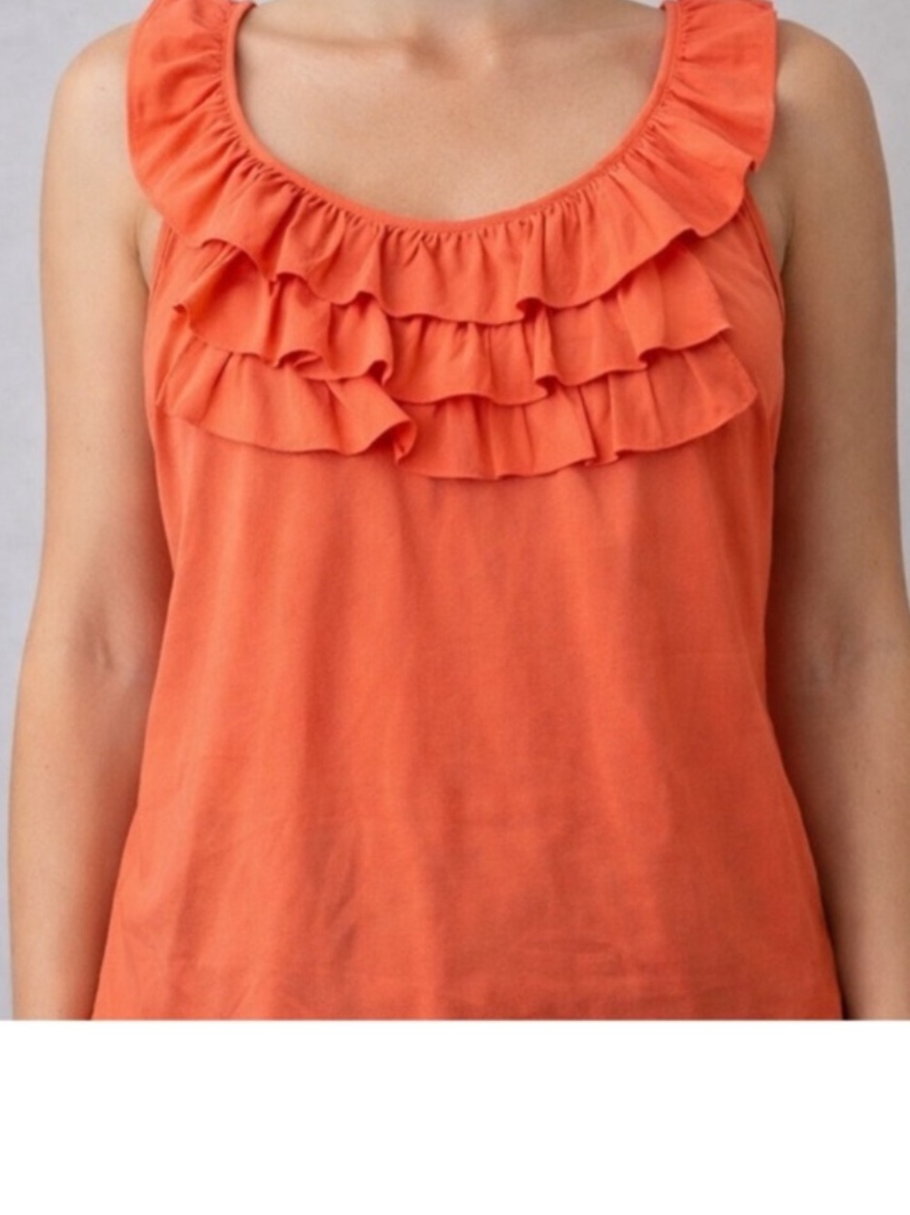 Bebe Women's Coral Ruffle Tank Top